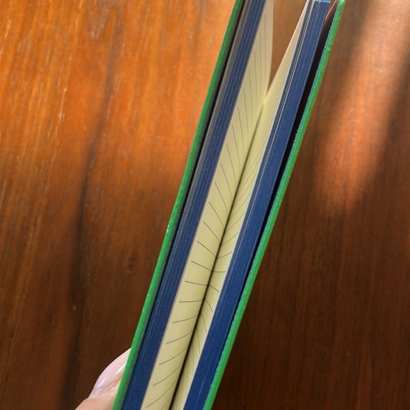 Clare V. For Anthropologie Green Stripe Monogram H Notebook NEW - Picture 11 of 11